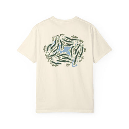 Golf "Whispering Pines" Course | Comfort Colors® | Golf Course Map Graphic Tee