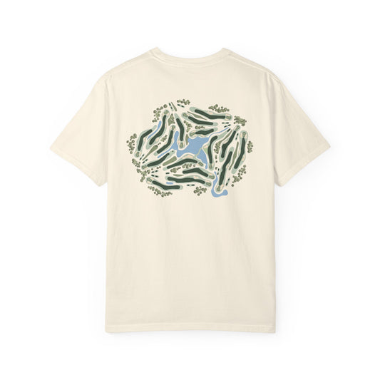Golf "Whispering Pines" Course | Comfort Colors® | Golf Course Map Graphic Tee
