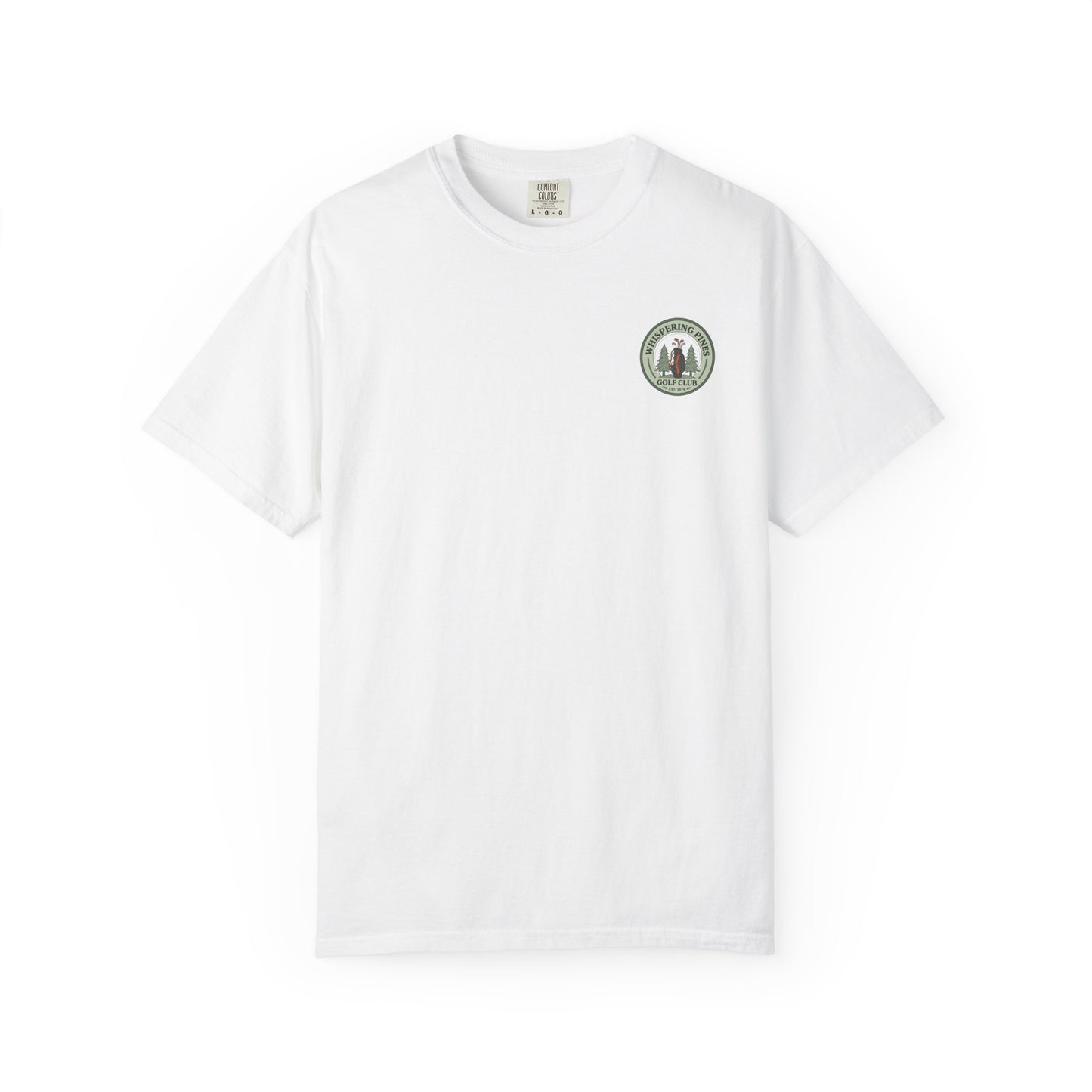 Golf "Whispering Pines" Course | Comfort Colors® | Golf Course Map Graphic Tee