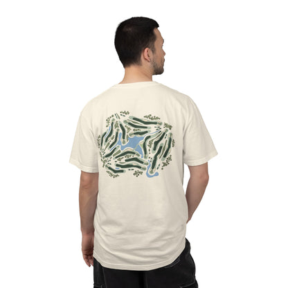 Golf "Whispering Pines" Course | Comfort Colors® | Golf Course Map Graphic Tee