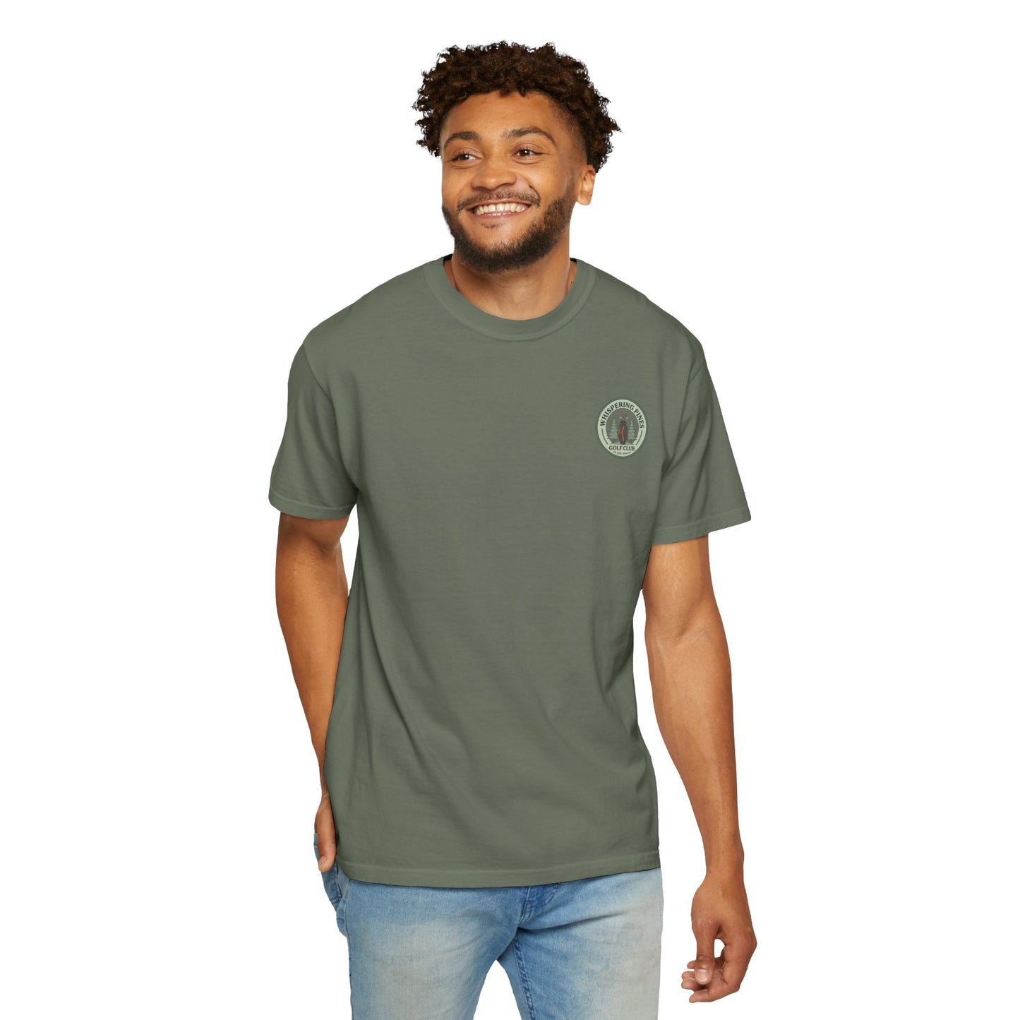 Golf "Whispering Pines" Course | Comfort Colors® | Golf Course Map Graphic Tee