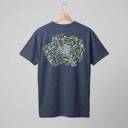 Golf "Whispering Pines" Course | Comfort Colors® | Golf Course Map Graphic Tee