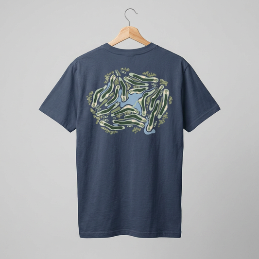 Golf "Whispering Pines" Course | Comfort Colors® | Golf Course Map Graphic Tee