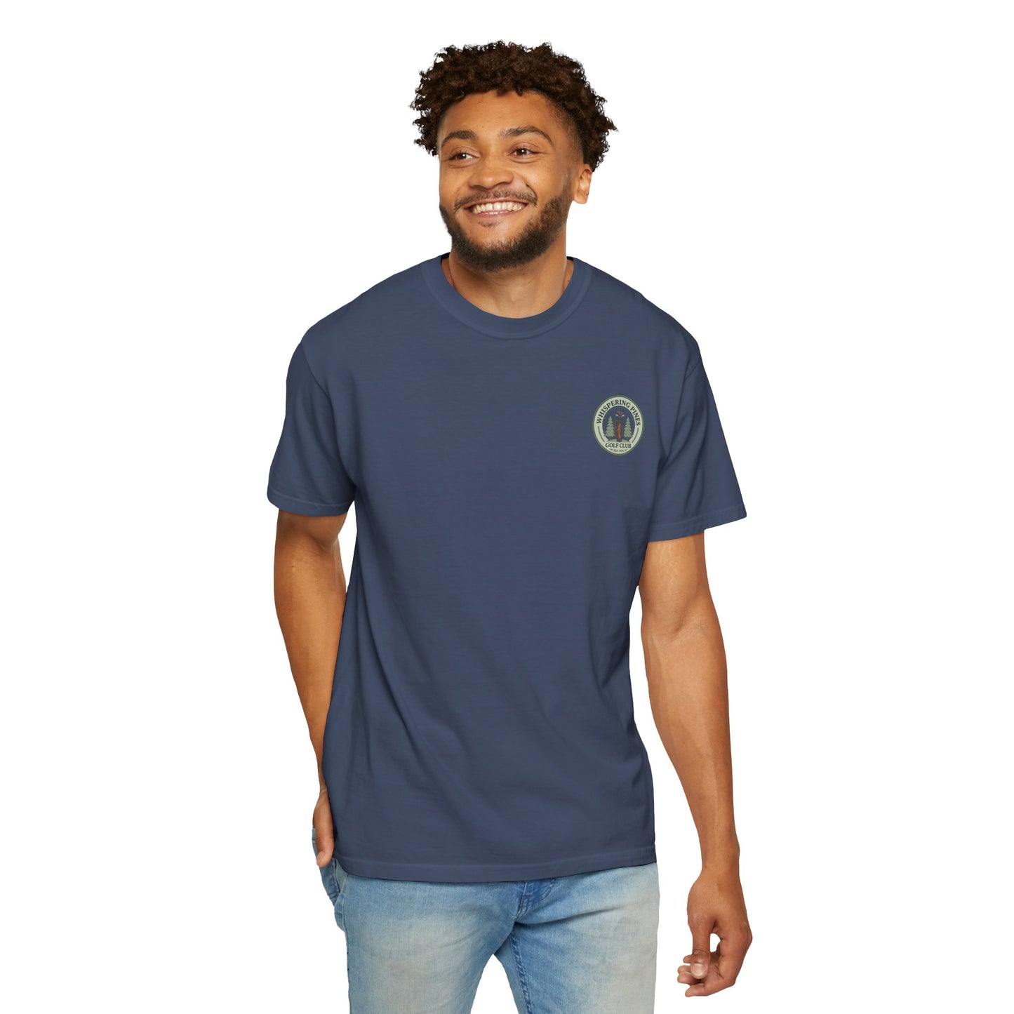 Golf "Whispering Pines" Course | Comfort Colors® | Golf Course Map Graphic Tee
