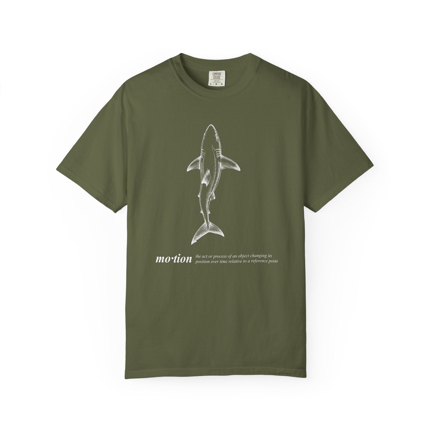 Motion Shark Graphic Tee — Comfort Colors® Illustration T-Shirt