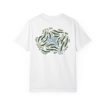 Golf "Whispering Pines" Course | Comfort Colors® | Golf Course Map Graphic Tee