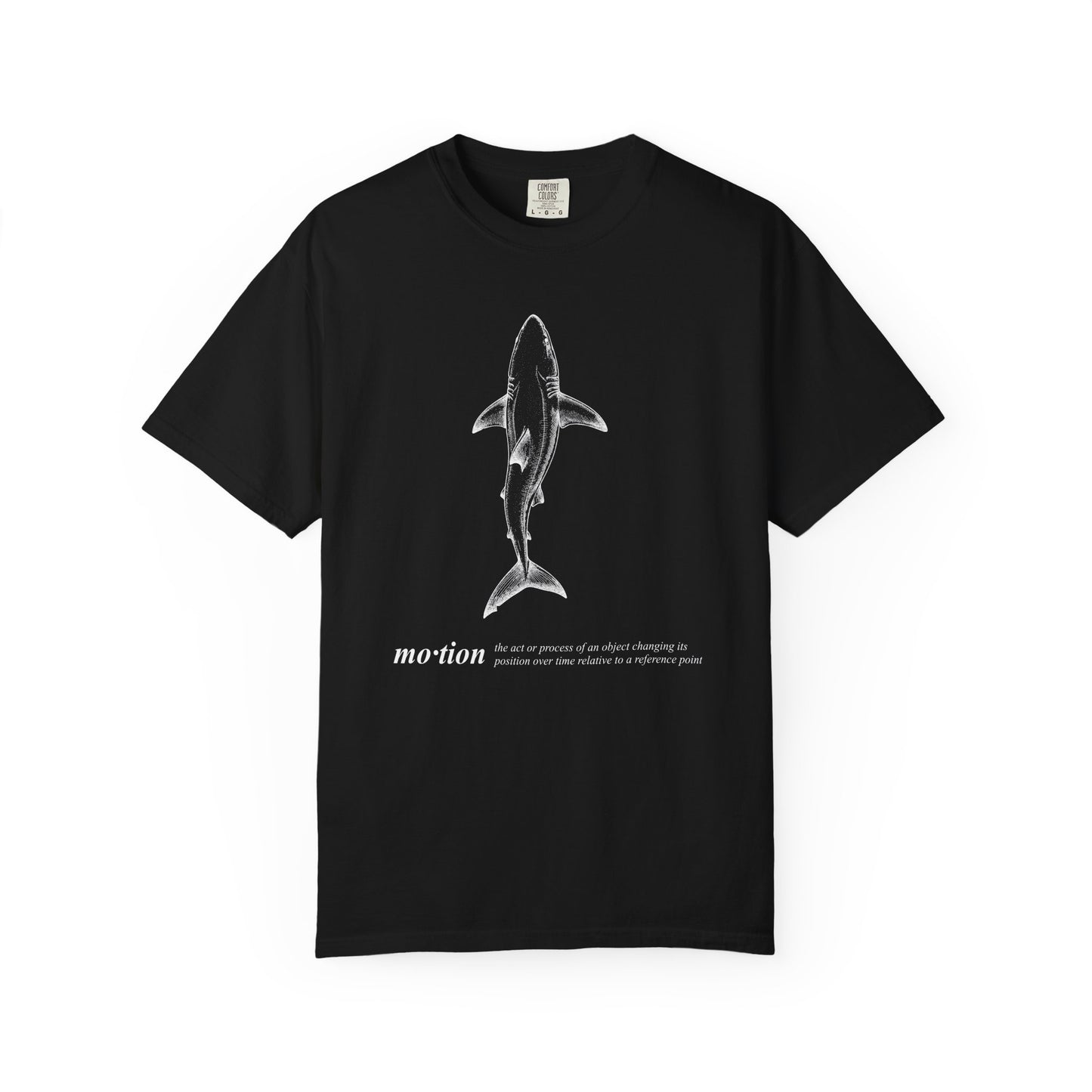 Motion Shark Graphic Tee — Comfort Colors® Illustration T-Shirt