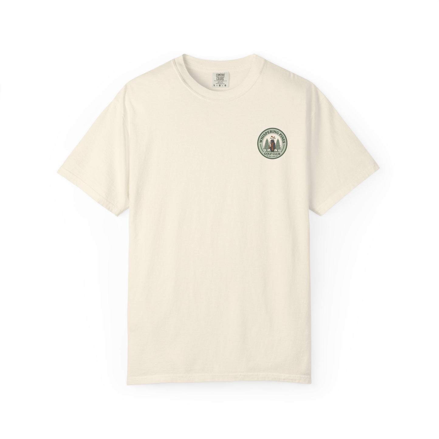 Golf "Whispering Pines" Course | Comfort Colors® | Golf Course Map Graphic Tee