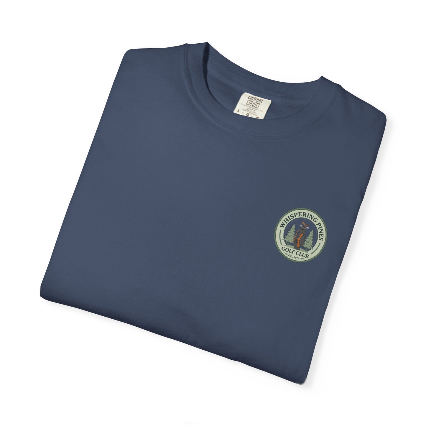 Golf "Whispering Pines" Course | Comfort Colors® | Golf Course Map Graphic Tee